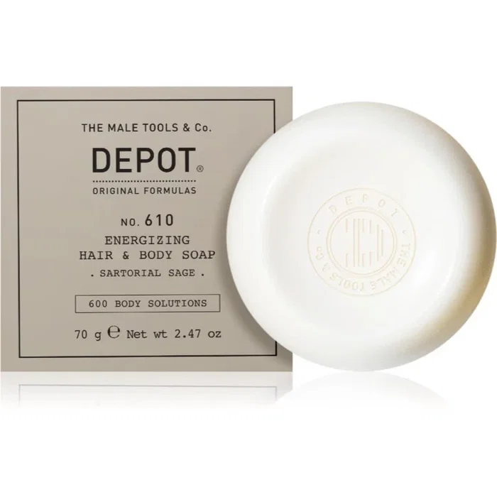 Depot 600 Body Solutions No. 610 Pain de savon de massage hydratant pour homme Depot 600 Body Solutions No. 610 Pain de savon de massage hydratant pour homme