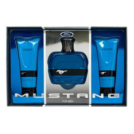 Ford Mustang Blue Coffret Homme - Eau de Toilette 100 ml, Baume Après-Rasage Hydratant 100 ml, Gel Douche 2-en-1 Corps & Cheveux 100 ml