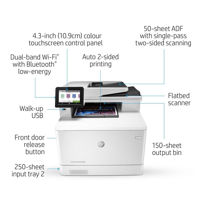 HP Color LaserJet Pro M479fnw Imprimante Multifonction Couleur A4, WiFi, NFC, Duplex, 28 ppm HP Color LaserJet Pro M479fnw Imprimante Multifonction Couleur A4, WiFi, NFC, Duplex, 28 ppm