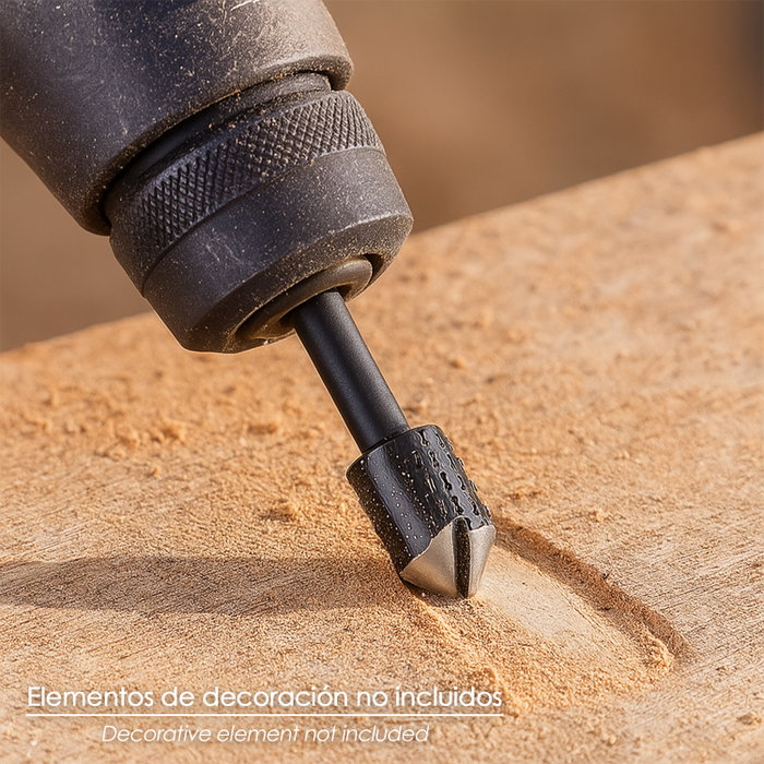 WOLFPACK LINEA PROFESIONAL Fresa Rotativa Madera Para Vaciado Ø 15 mm