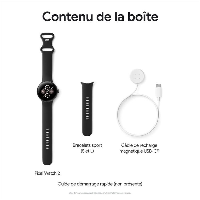 Montre intelligente Google Pixel Watch 2 Noir 1,2" 41 mm Ø 41 mm