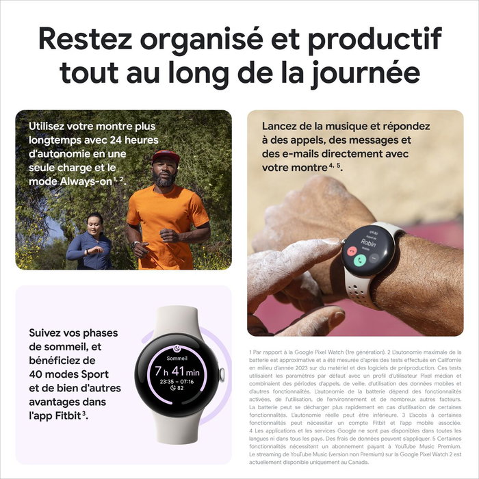 Montre intelligente Google Pixel Watch 2 Noir 1,2" 41 mm Ø 41 mm Montre intelligente Google Pixel Watch 2 Noir 1,2" 41 mm Ø 41 mm