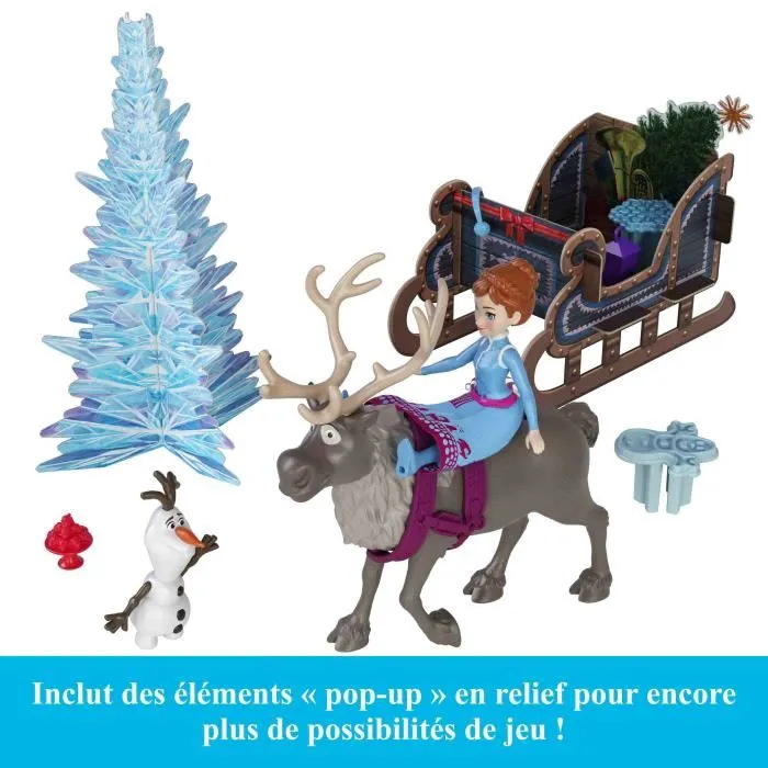 Disney Frozen Mattel Calendrier de l'Avent La Reine des Neiges HWX20 avec 24 surprises, poupées et accessoires