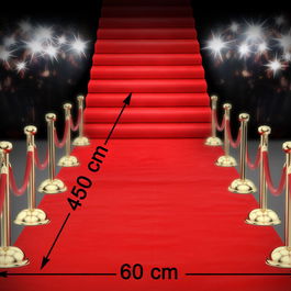 Tapis rouge pour tapis rouge de photobooth étoile, 450 x 60 cm, photocall, événement glamour, fête VIP