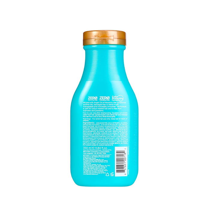 Beaver Après-shampoing Réparateur à l'Huile d'Argan et Kératine, Soin Nourrissant pour Cheveux Secs et Endommagés, 350 ml