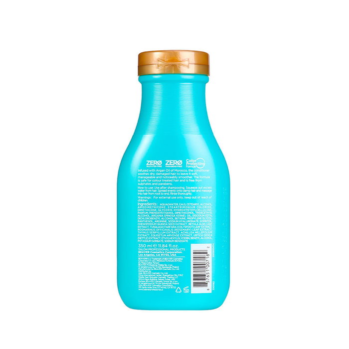 Beaver Après-shampoing Réparateur à l'Huile d'Argan et Kératine, Soin Nourrissant pour Cheveux Secs et Endommagés, 350 ml