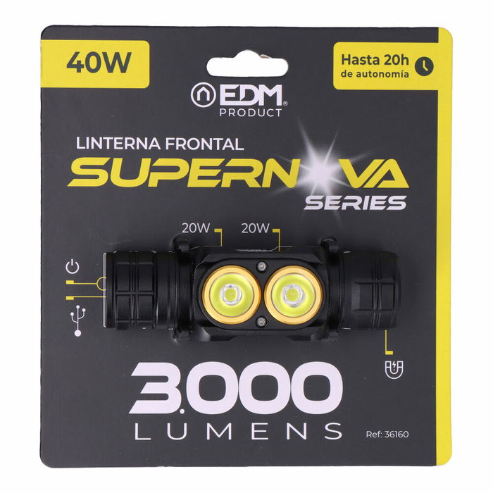 Lanterne LED pour la Tête EDM 36160 Supernova 40 W 3000 lm Lanterne LED pour la Tête EDM 36160 Supernova 40 W 3000 lm