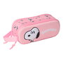 Trousse Fourre-Tout Double Snoopy Rose 21 x 8 x 6 cm 3D