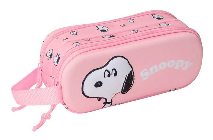 Safta Portatodo double 3D Snoopy 3D - Boîte à trésors et rangement, motif Snoopy 3D, dimensions 21x8x6 cm, âge recommandé 3 ans