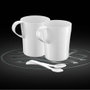 Russell Hobbs 23840-70 Bouilloire électrique de voyage - 0.85L - Plastique blanc léger - Avec double indicateur de niveau d'eau, 2 tasses et 2 cuillères