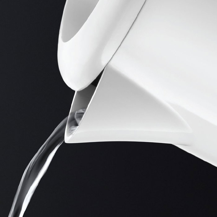 Russell Hobbs 23840-70 Bouilloire électrique de voyage - 0.85L - Plastique blanc léger - Avec double indicateur de niveau d'eau, 2 tasses et 2 cuillères