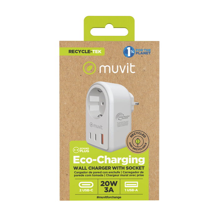 Chargeur mural Muvit for Change 851DQ-DE Blanc 20 W