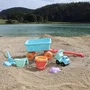 Ecoiffier 524 - Chariot de plage garni avec jouets (seau, arrosoir, pelle, moules) - Jouet transport facile pour enfant 18 mois