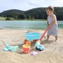 Ecoiffier 524 - Chariot de plage garni avec jouets (seau, arrosoir, pelle, moules) - Jouet transport facile pour enfant 18 mois