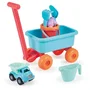 Ecoiffier 524 - Chariot de plage garni avec jouets (seau, arrosoir, pelle, moules) - Jouet transport facile pour enfant 18 mois
