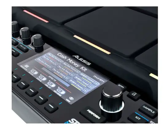 ALESIS Strike Multipad Contrôleur de Percussion avec Sampler et Looper, 9 Pads Dynamiques, 32 Go Stockage, Écran Couleur 4,3"