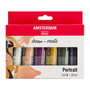 Amsterdam Set de peintures acryliques pour portrait 6 x 20 ml