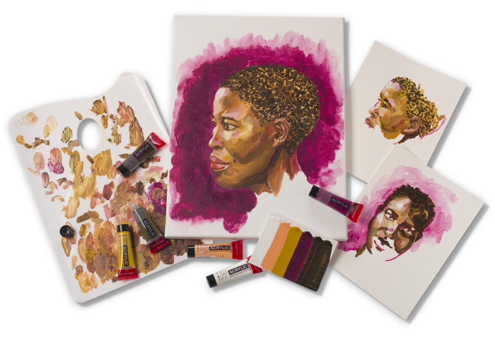 Amsterdam Set de peintures acryliques pour portrait 6 x 20 ml