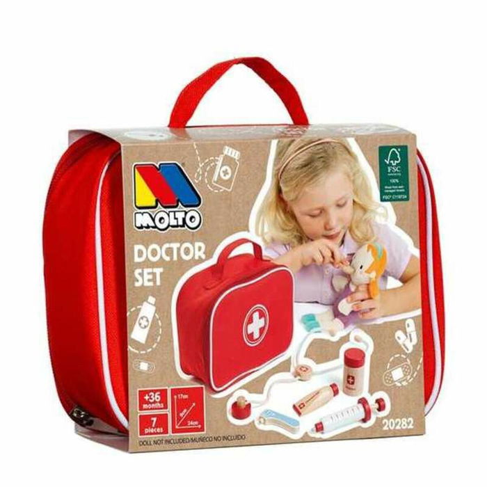 Coffret Médical avec Accessoires en jouet Moltó Bois (7 pcs)