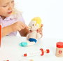Molto Maletin docteur en bois avec 7 accessoires - Coffret jeu de rôle médical pour enfants (23x16x8 cm)