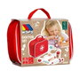 Molto Maletin docteur en bois avec 7 accessoires - Coffret jeu de rôle médical pour enfants (23x16x8 cm)