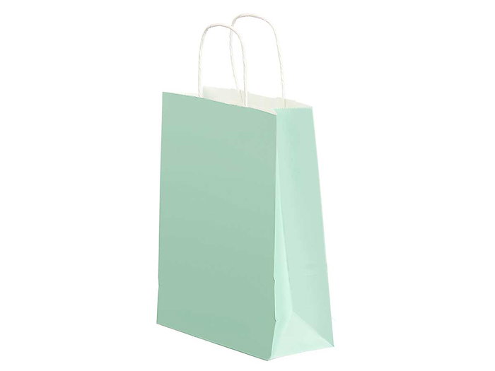 PINCELLO Sac en papier vert menta mini 18x24cm