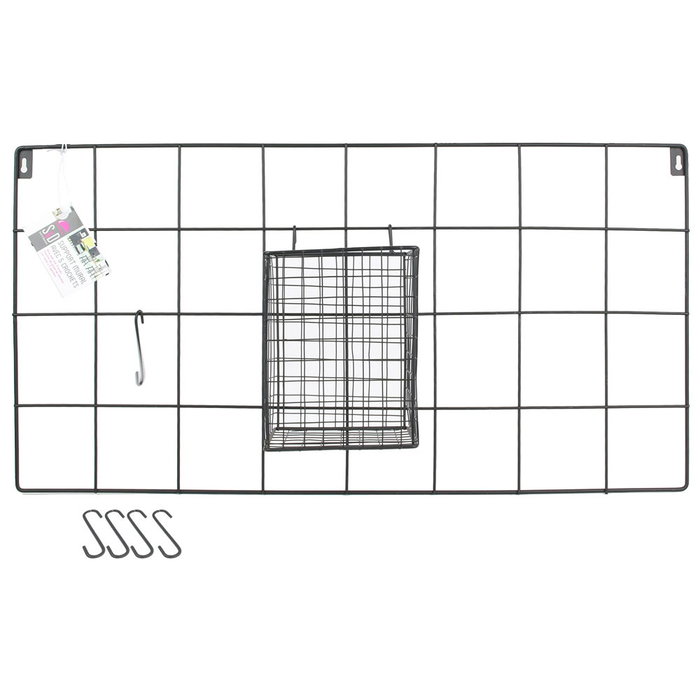 Home Deco Factory Mural avec Panier et 5 Crochets