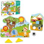 GOULA Puzzle Shapes 53439 - Puzzle géant d'apprentissage des formes géométriques avec 13 pièces en bois - Jouet éducatif pour enfants dès 2 ans