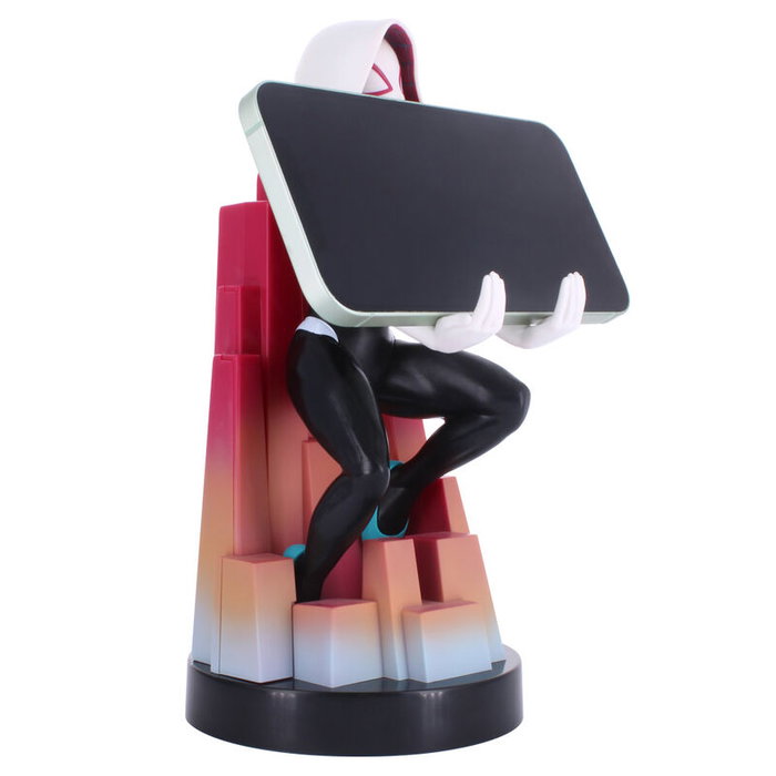 EXQUISITE GAMING Cable Guy Support de Téléphone Spider Gwen Marvel Spiderman - Compatible PS5, Xbox Series, iPhone, 20 cm