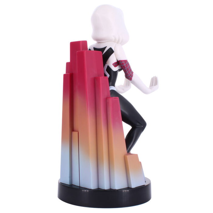 EXQUISITE GAMING Cable Guy Support de Téléphone Spider Gwen Marvel Spiderman - Compatible PS5, Xbox Series, iPhone, 20 cm