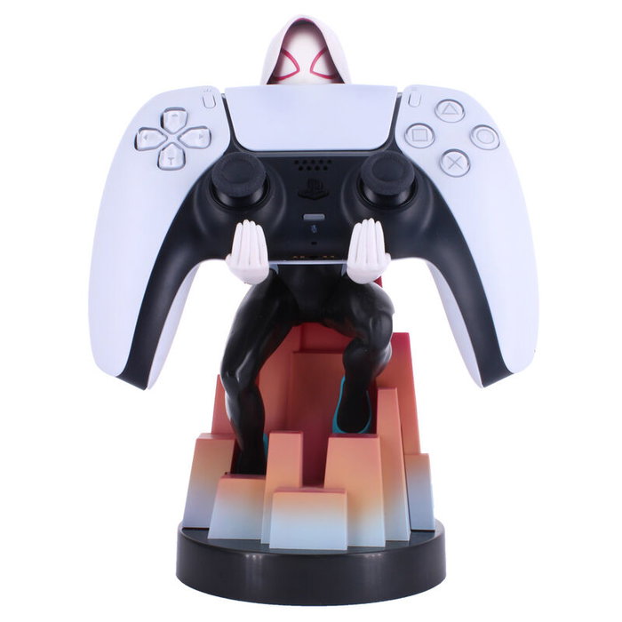 EXQUISITE GAMING Cable Guy Support de Téléphone Spider Gwen Marvel Spiderman - Compatible PS5, Xbox Series, iPhone, 20 cm