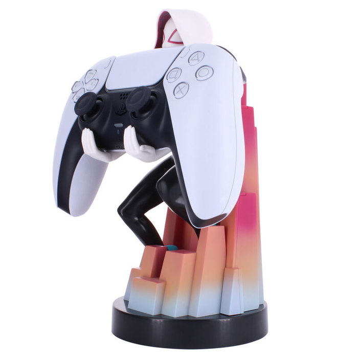 EXQUISITE GAMING Cable Guy Support de Téléphone Spider Gwen Marvel Spiderman - Compatible PS5, Xbox Series, iPhone, 20 cm