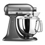 Kitchenaid 5KSM175 - Robot Artisan Platinum - Robot pâtissier 4,8 L avec bol inox, moteur à transmission directe et 6 accessoires inclus
