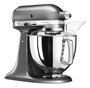 Kitchenaid 5KSM175 - Robot Artisan Platinum - Robot pâtissier 4,8 L avec bol inox, moteur à transmission directe et 6 accessoires inclus