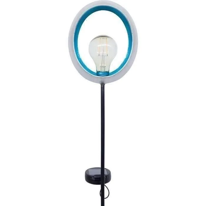 Garden ID Lanterne Solaire Lagune - Ø16 cm H80 cm - Autonomie 6-8h avec Bouton ON/OFF - Piles AAA Rechargeables - Pour Jardin et Extérieur