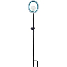 Garden ID Lanterne Solaire Lagune - Ø16 cm H80 cm - Autonomie 6-8h avec Bouton ON/OFF - Piles AAA Rechargeables - Pour Jardin et Extérieur