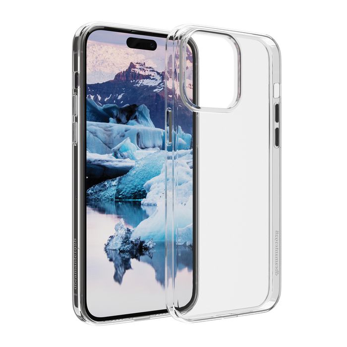 dbramante1928 - Housse iPhone 15 Pro Clear - Protection d'impact - Transparente anti-jaunissement - Compatible charge sans fil - Matériaux recyclés