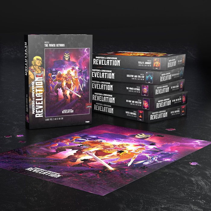 Masters of the Universe Revelation Puzzle 1000 pièces He-Man Teela Skeletor 48x68 cm