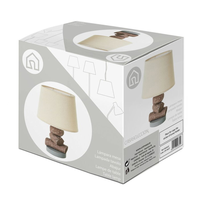 BigBuy Home Lampe de bureau Blanc Marron Beige