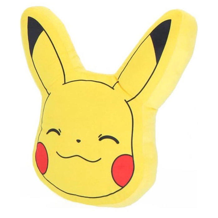 NINTENDO Coussin 3D Pikachu Pokémon 35x38x8 cm en Polyester avec Toucher Pêche - Accessoire Déco NINTENDO Coussin 3D Pikachu Pokémon 35x38x8 cm en Polyester avec Toucher Pêche - Accessoire Déco