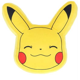 NINTENDO Coussin 3D Pikachu Pokémon 35x38x8 cm en Polyester avec Toucher Pêche - Accessoire Déco