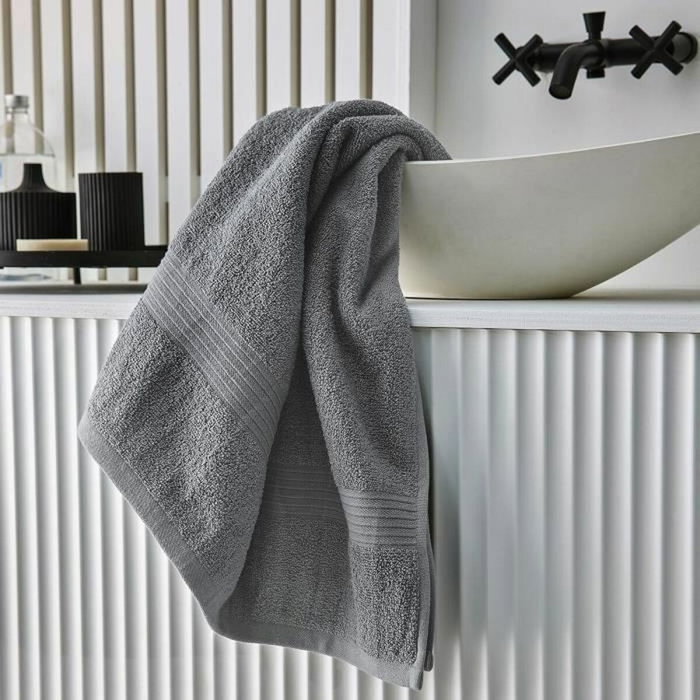 Today Drap de bain Essential Gris acier 70 x 130 cm