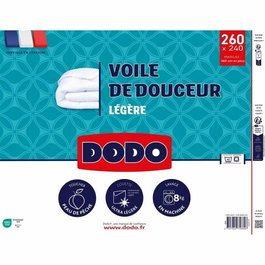 Dodo - Couette Voile de Douceur Ultra Légère 100 g/m² - 240 x 260 cm - Blanc - Parfaite pour les nuits chaudes