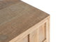 GINER Y COLOMER Buffet 4 portes en bois massif de manguier 175 cm, finition naturelle, avec tiroirs en métal noir