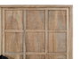 GINER Y COLOMER Buffet 4 portes en bois massif de manguier 175 cm, finition naturelle, avec tiroirs en métal noir