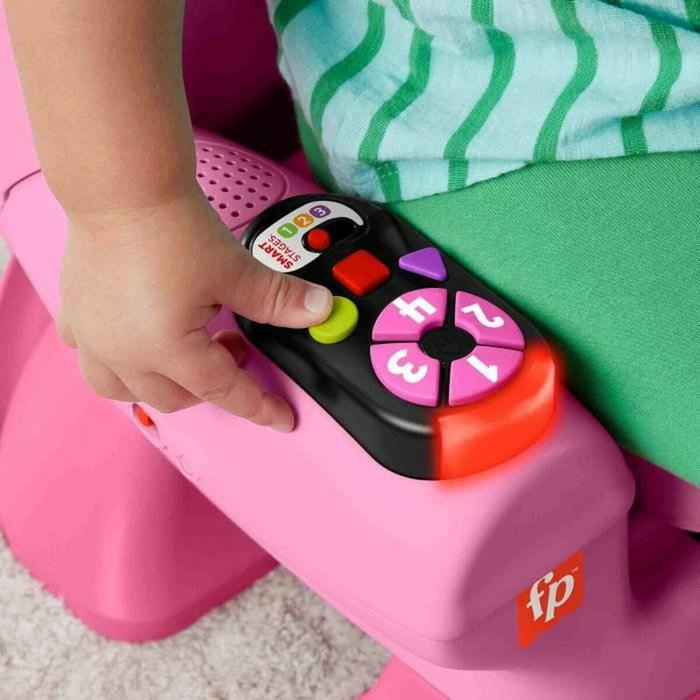 Fisher-Price Éveil Progressif Rires et Éveil - Chaise électronique rose