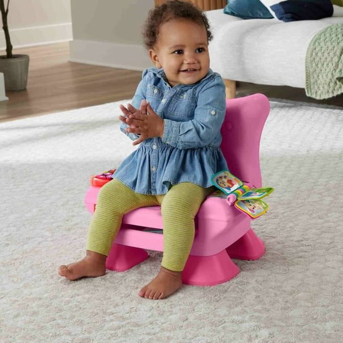 Fisher-Price Éveil Progressif Rires et Éveil - Chaise électronique rose