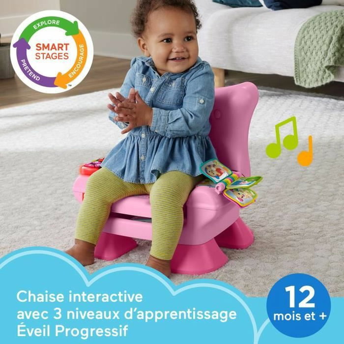 Fisher-Price Éveil Progressif Rires et Éveil - Chaise électronique rose