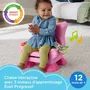 Fisher-Price JFF07 Fauteuil d'apprentissage électronique avec 120 chansons, sons et phrases, rose - Jouet d'éveil pour enfants à partir de 12 mois
