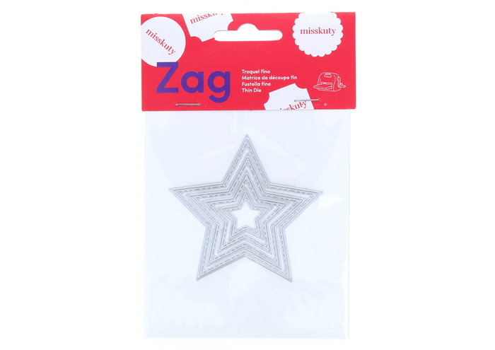 Misskuty Lot de 4 emporte-pièces fins ZAG Formes géométriques Étoiles Misskuty Lot de 4 emporte-pièces fins ZAG Formes géométriques Étoiles